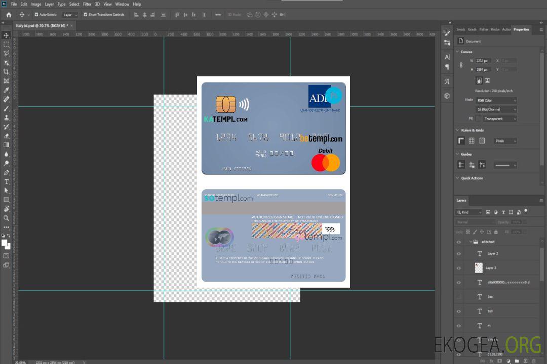 Modèle de carte de crédit mastercard ADB Bank des Îles Salomon au format PSD template Modèle de carte de crédit mastercard ADB Bank des Îles Salomon au format PSD template